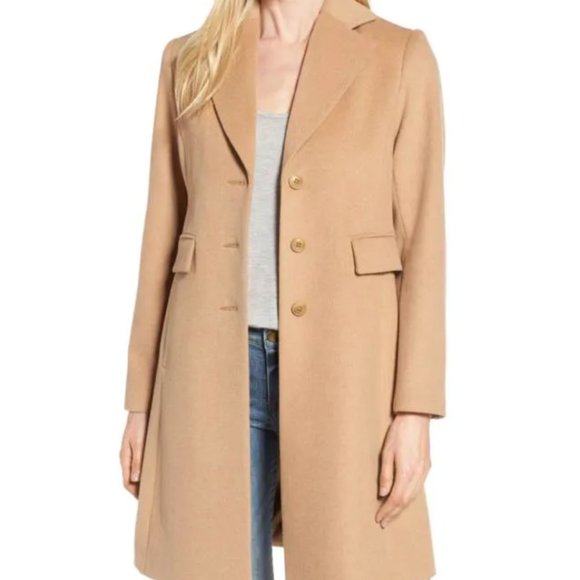 KRISTEN BLAKE Camel Wool Walking Coat - Picture 11 of 11